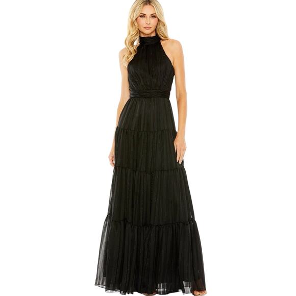 Mac Duggal Black Long Gown Style #49515 Retail $398 - Picture 1 of 3